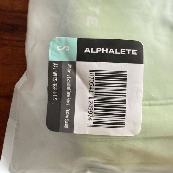 NWT Alphalete Womens S Essential Core Sweat Shorts Spring Green Zipped Pockets - Picture 9 of 13